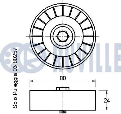 Ruville 540944 - Паразитний / провідний ролик, поліклиновий ремінь autocars.com.ua