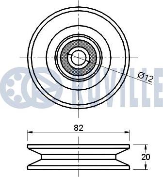 Ruville 540949 - Паразитний / провідний ролик, поліклиновий ремінь autocars.com.ua