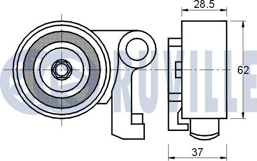 Ruville 541018 - Натяжна ролик, ремінь ГРМ autocars.com.ua