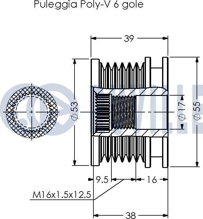 Ruville 541025 - Ремінний шків, генератор autocars.com.ua