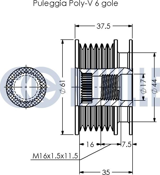 Ruville 541027 - Шкив генератора, муфта autodnr.net