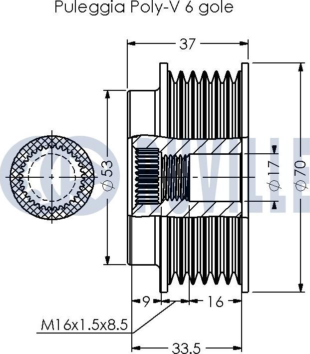 Ruville 541028 - Шкив генератора, муфта autodnr.net