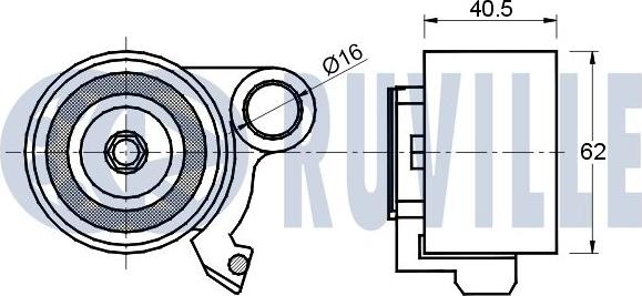 Ruville 541049 - Натяжна ролик, ремінь ГРМ autocars.com.ua