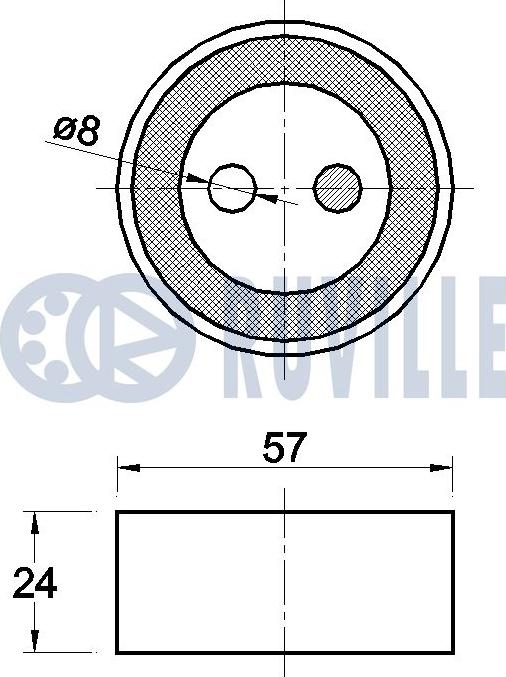 Ruville 541059 - Натяжна ролик, ремінь ГРМ autocars.com.ua