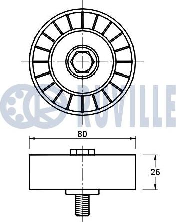 Ruville 541064 - Паразитний / провідний ролик, поліклиновий ремінь autocars.com.ua