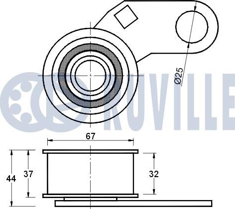 Ruville 541066 - Натяжной ролик, ремень ГРМ autodnr.net