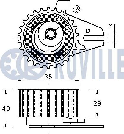 Ruville 541067 - Натяжной ролик, ремень ГРМ avtokuzovplus.com.ua