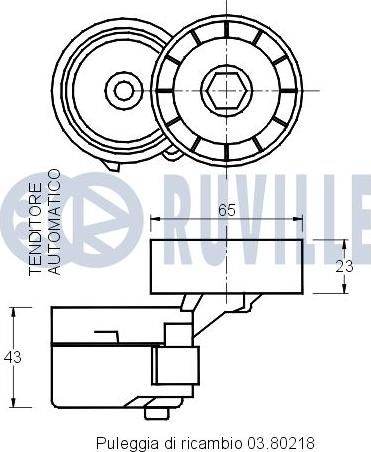 Ruville 541072 - Натяжитель, поликлиновый ремень avtokuzovplus.com.ua