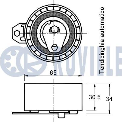 Ruville 541077 - Натяжной ролик, ремень ГРМ avtokuzovplus.com.ua