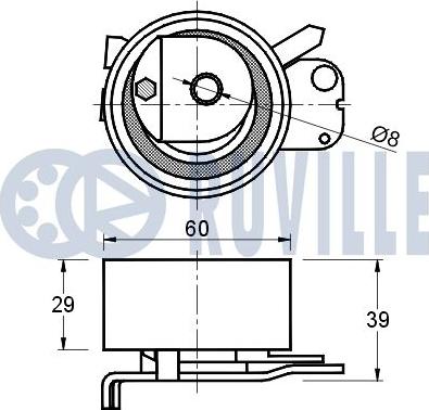 Ruville 541081 - Натяжна ролик, ремінь ГРМ autocars.com.ua