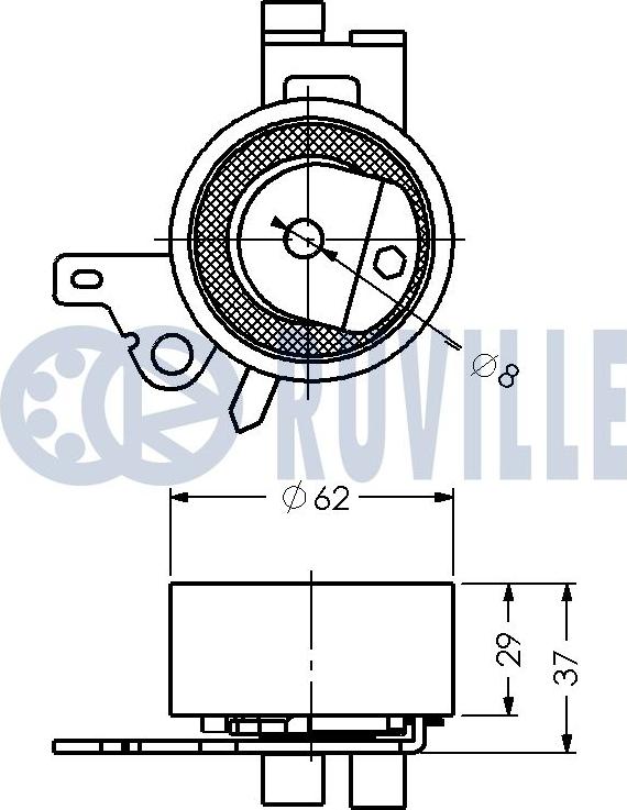 Ruville 541082 - Натяжной ролик, ремень ГРМ avtokuzovplus.com.ua