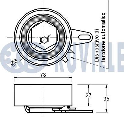 Ruville 541087 - Натяжной ролик, ремень ГРМ avtokuzovplus.com.ua