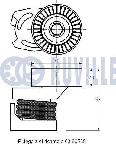 Ruville 541101 - Натяжитель, поликлиновый ремень avtokuzovplus.com.ua