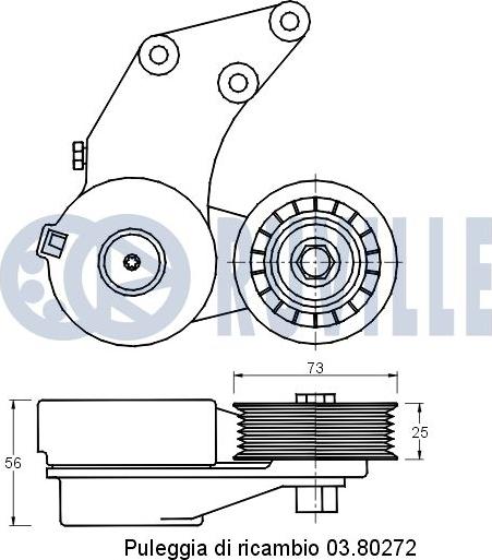 Ruville 541113 - Натяжитель, поликлиновый ремень avtokuzovplus.com.ua