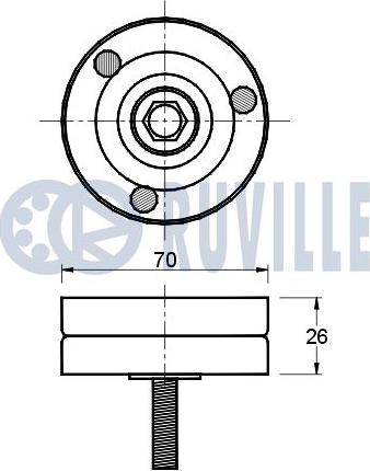 Ruville 541122 - Направляющий ролик, поликлиновый ремень avtokuzovplus.com.ua