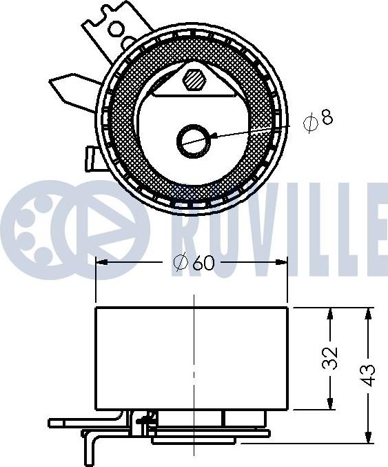 Ruville 541132 - Натяжной ролик, ремень ГРМ avtokuzovplus.com.ua