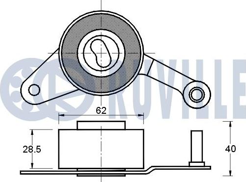 Ruville 541146 - Натяжна ролик, ремінь ГРМ autocars.com.ua