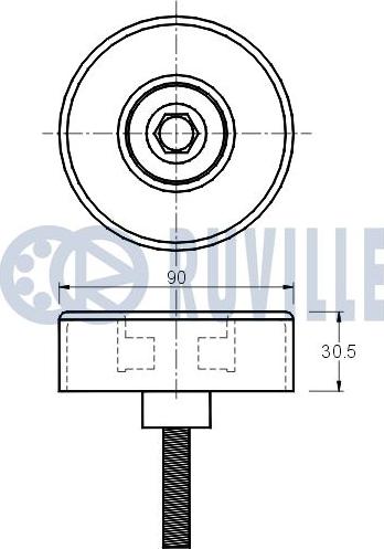 Ruville 541148 - Паразитний / провідний ролик, поліклиновий ремінь autocars.com.ua