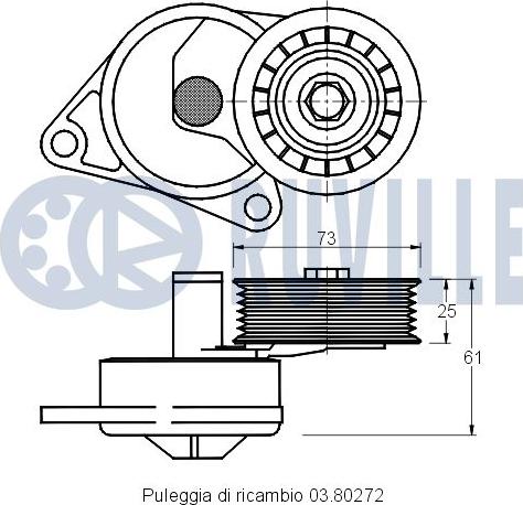 Ruville 541152 - Натягувач ременя, клинові зуб. autocars.com.ua