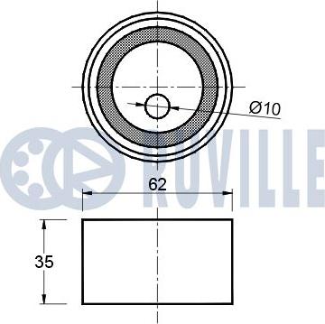 Ruville 541167 - Натяжна ролик, ремінь ГРМ autocars.com.ua