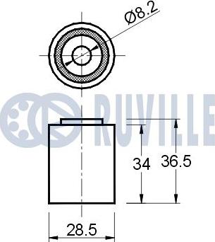 Ruville 541172 - Направляющий ролик, зубчатый ремень avtokuzovplus.com.ua