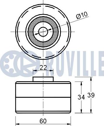 Ruville 541178 - Направляющий ролик, зубчатый ремень avtokuzovplus.com.ua