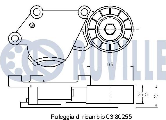 Ruville 541183 - Натягувач ременя, клинові зуб. autocars.com.ua