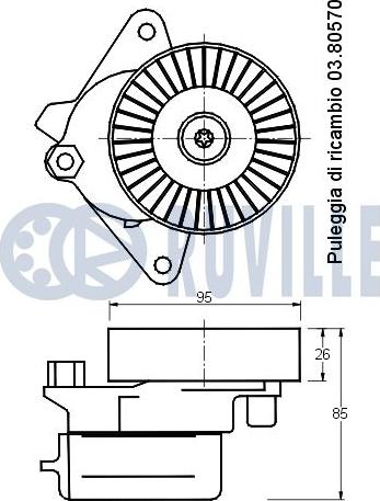 Ruville 541184 - Натяжитель, поликлиновый ремень autodnr.net