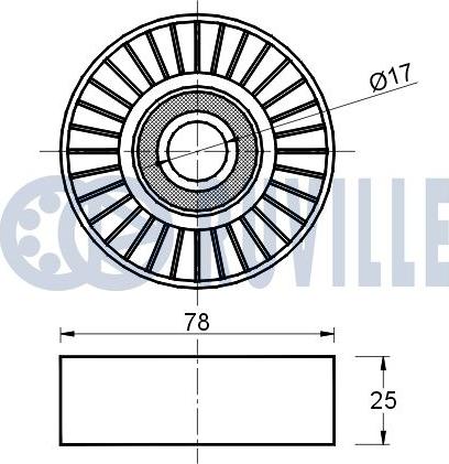 Ruville 541186 - Паразитний / провідний ролик, поліклиновий ремінь autocars.com.ua