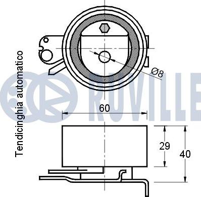 Ruville 541201 - Натяжна ролик, ремінь ГРМ autocars.com.ua