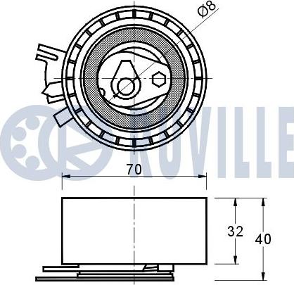 Ruville 541202 - Натяжной ролик, ремень ГРМ avtokuzovplus.com.ua