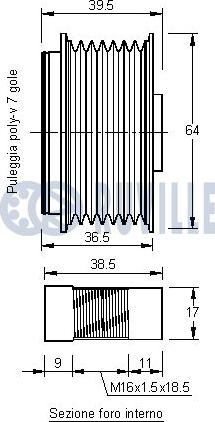 Ruville 541204 - Шкив генератора, муфта avtokuzovplus.com.ua