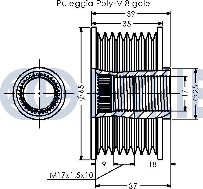 Ruville 541206 - Шкив генератора, муфта avtokuzovplus.com.ua