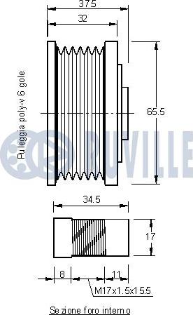 Ruville 541208 - Шкив генератора, муфта autodnr.net