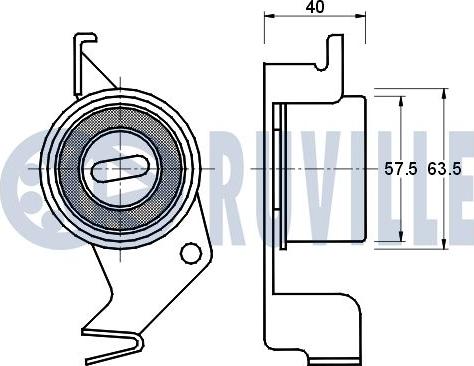 Ruville 541213 - Натяжна ролик, ремінь ГРМ autocars.com.ua