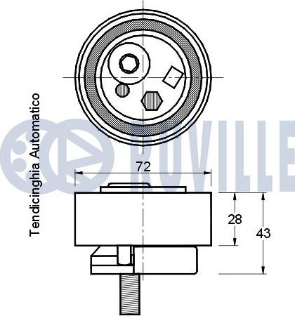 Ruville 541216 - Натяжной ролик, ремень ГРМ avtokuzovplus.com.ua