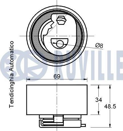 Ruville 541223 - Натяжной ролик, ремень ГРМ avtokuzovplus.com.ua