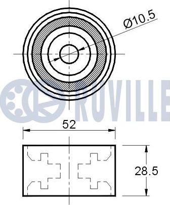 Ruville 541227 - Паразитний / Провідний ролик, зубчастий ремінь autocars.com.ua
