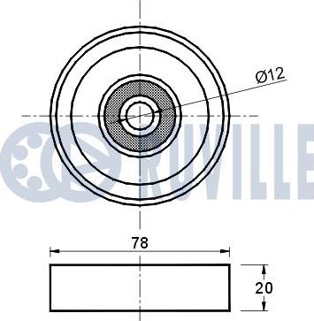 Ruville 541241 - Направляющий ролик, поликлиновый ремень avtokuzovplus.com.ua