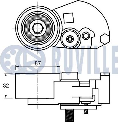 Ruville 541245 - Натяжна ролик, ремінь ГРМ autocars.com.ua