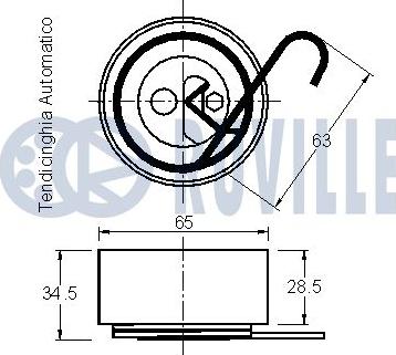 Ruville 541253 - Натяжной ролик, ремень ГРМ avtokuzovplus.com.ua