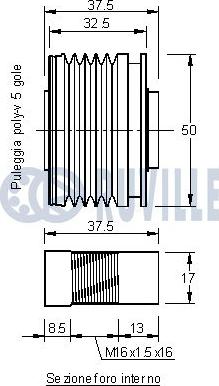 Ruville 541271 - Шкив генератора, муфта avtokuzovplus.com.ua