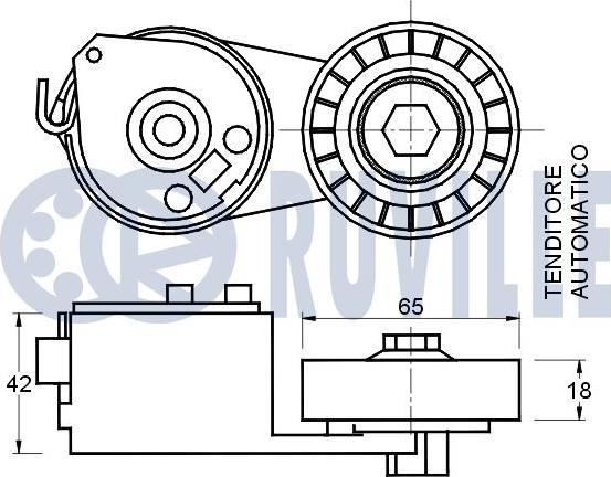 Ruville 541288 - Паразитний / провідний ролик, поліклиновий ремінь autocars.com.ua