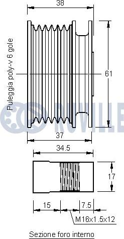 Ruville 541293 - Шкив генератора, муфта avtokuzovplus.com.ua