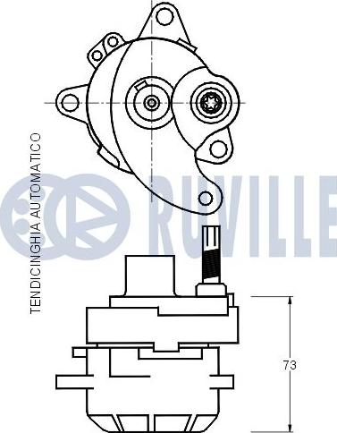 Ruville 541302 - Натягувач ременя, клинові зуб. autocars.com.ua