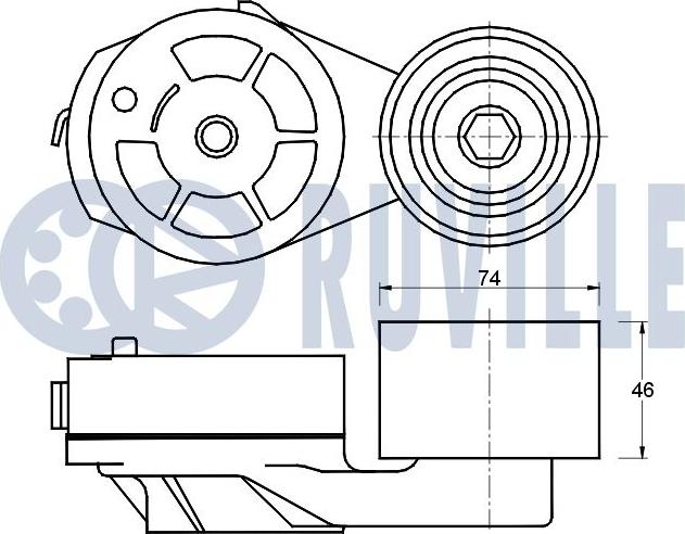 Ruville 541308 - Натяжитель, поликлиновый ремень avtokuzovplus.com.ua