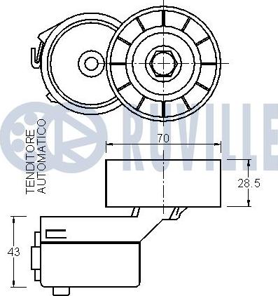 Ruville 541318 - Натягувач ременя, клинові зуб. autocars.com.ua