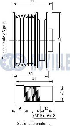 Ruville 541335 - Шкив генератора, муфта avtokuzovplus.com.ua