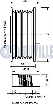 Ruville 541341 - Ремінний шків, генератор autocars.com.ua