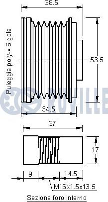 Ruville 541342 - Шкив генератора, муфта avtokuzovplus.com.ua